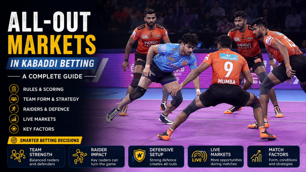 All-out markets in kabaddi betting explained with key match factors